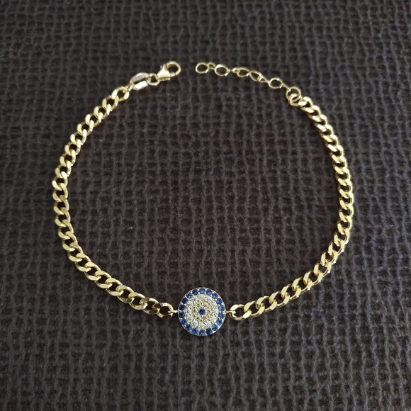 isabella m. Evil😈 Eye👁️ Curb Link Chain Bracelet - Picture 13 of 15